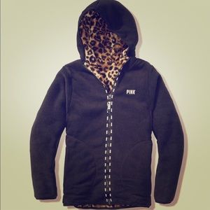 Vs pink Sherpa reversible hoodie. Brand new